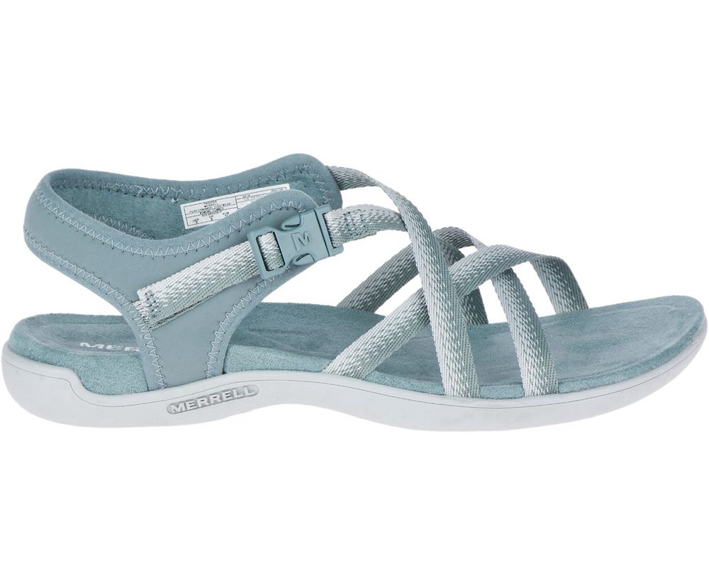 Merrell Sandals Blue - District Muri Lattice - Womens 46VPFAGRH